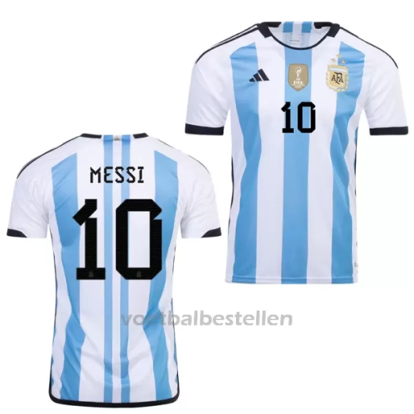 Argentinië 3 Star Lionel Messi 10 Thuisshirt WK 2022