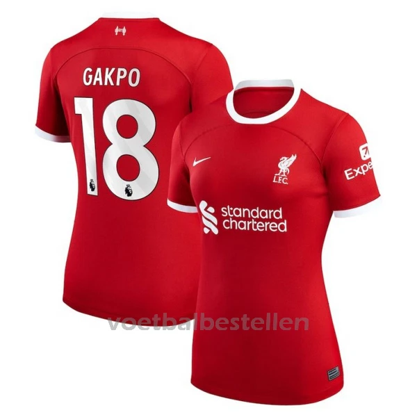 Liverpool Cody Gakpo 18 Thuisshirt Vrouwen 23/24