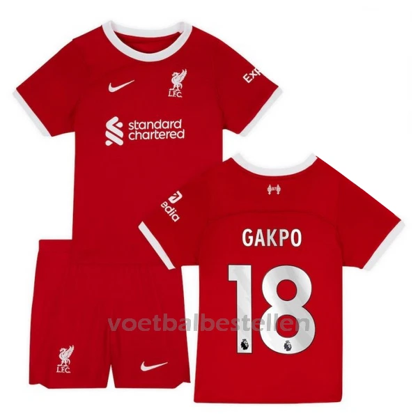 Liverpool Cody Gakpo 18 Thuistenue Kinderen 23/24