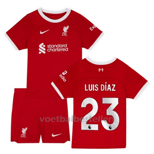 Liverpool Luis Díaz 23 Thuistenue Kinderen 23/24