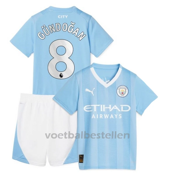 Manchester City Ilkay Gündogan 8 Thuistenue Kinderen 23/24