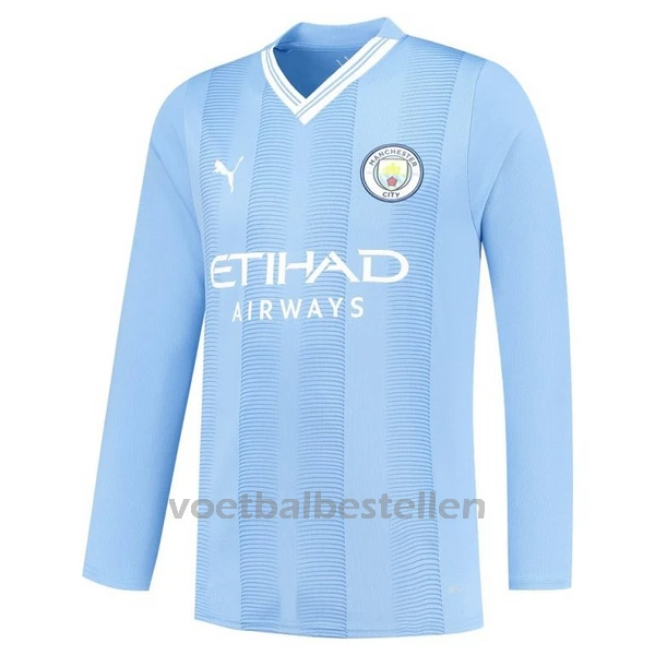 Manchester City Thuisshirt 23/24 Lange Mouwen