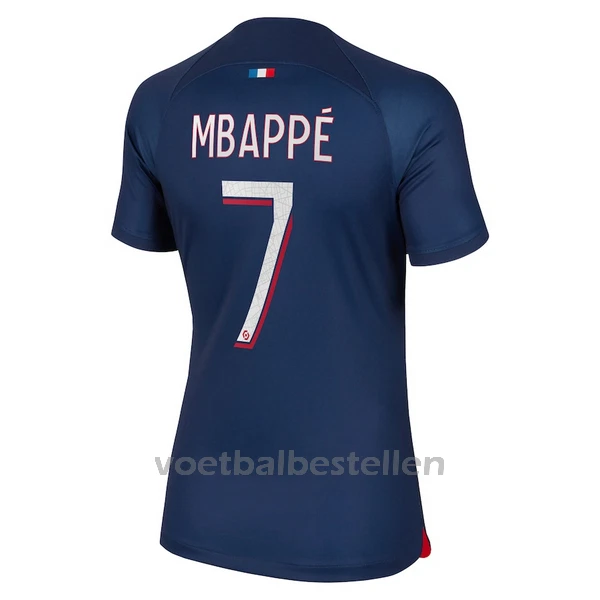 Paris Saint-Germain Kylian Mbappé 7 Thuisshirt Vrouwen 23/24