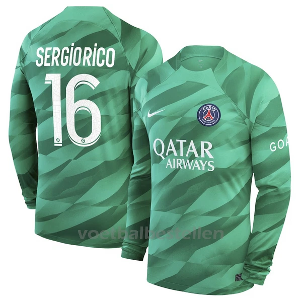 Paris Saint-Germain Sergio Rico 16 Doelman Thuisshirt 23/24 Lange Mouwen