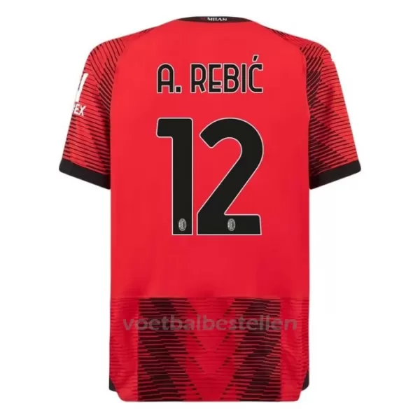 AC Milan A. Rebic 12 Thuisshirt 23/24