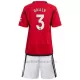 Manchester United Bailly 3 Thuistenue Kinderen 23/24