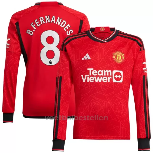 Manchester United Bruno Fernandes 8 Thuisshirt 23/24 Lange Mouwen