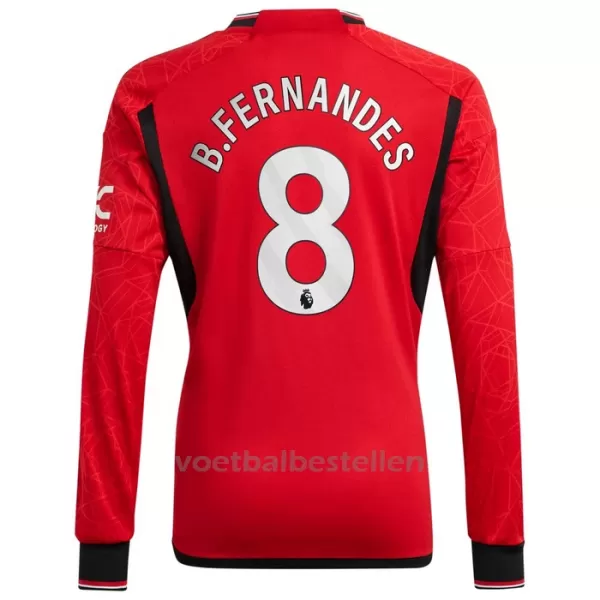 Manchester United Bruno Fernandes 8 Thuisshirt 23/24 Lange Mouwen