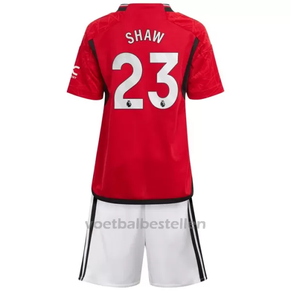 Manchester United Luke Shaw 23 Thuistenue Kinderen 23/24