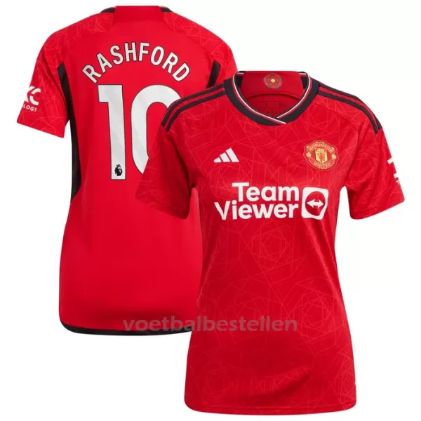 Manchester United Marcus Rashford 10 Thuisshirt Vrouwen 23/24