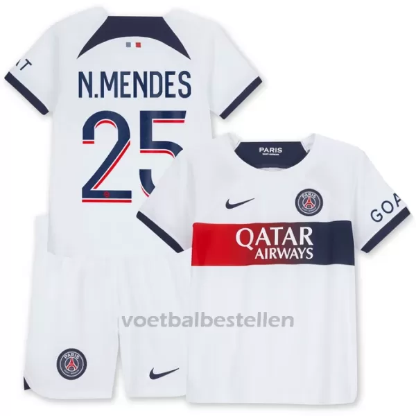 Paris Saint-Germain N.Mendes 25 Uittenue Kinderen 23/24