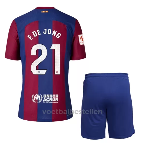 FC Barcelona Frenkie de Jong 21 Thuistenue Kinderen 23/24