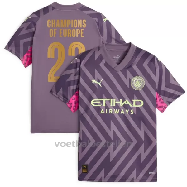 Manchester City Champions of Europe Doelman Uitshirt 23/24