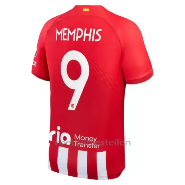 Atlético Madrid Memphis Depay 9 Thuisshirt 23/24