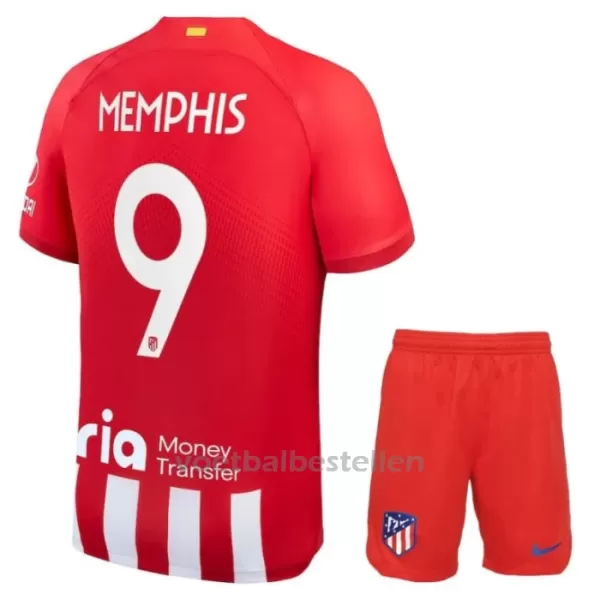 Atlético Madrid Memphis Depay 9 Thuistenue Kinderen 23/24