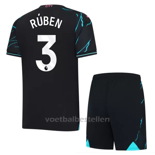 Manchester City Rúben Dias 3 Derde Tenue Kinderen 23/24