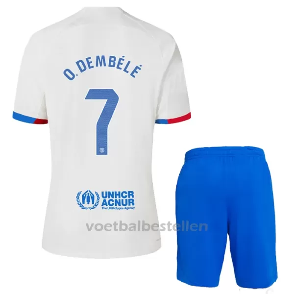 FC Barcelona Ousmane Dembélé 7 Uittenue Kinderen 23/24