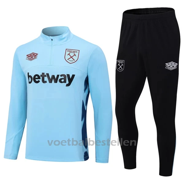 West Ham United Trainings Sweatshirt Pak 23/24 Blauw