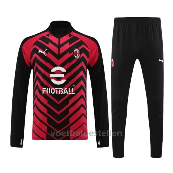 AC Milan Trainingssweaterset 23/24 Rood/Zwart