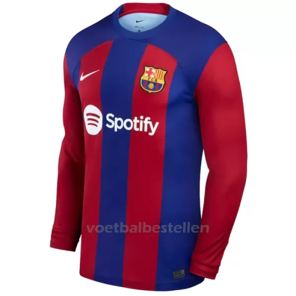 FC Barcelona Gavi 6 Thuisshirt 23/24 Lange Mouwen