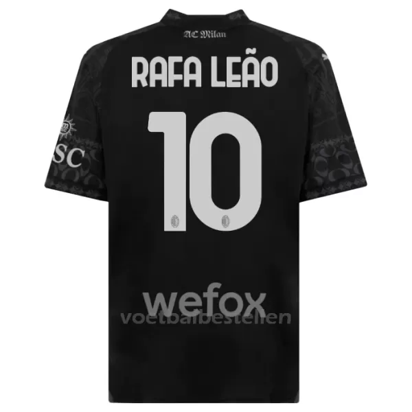 AC Milan Rafael Leão 10 Vierde Shirt 23/24 Zwart