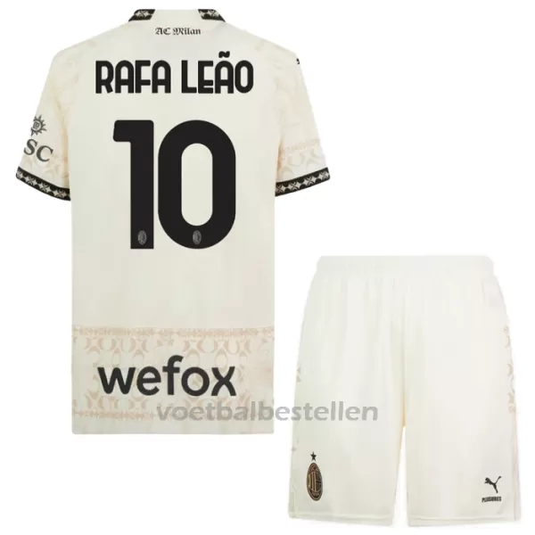 AC Milan Rafael Leão 10 Vierde Tenue Kinderen 23/24 Wit