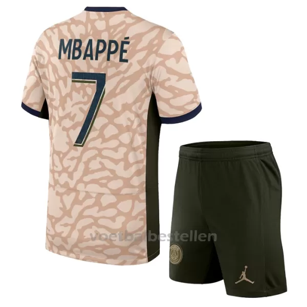 Paris Saint-Germain Kylian Mbappé 7 Vierde Tenue Kinderen Jordan 23/24