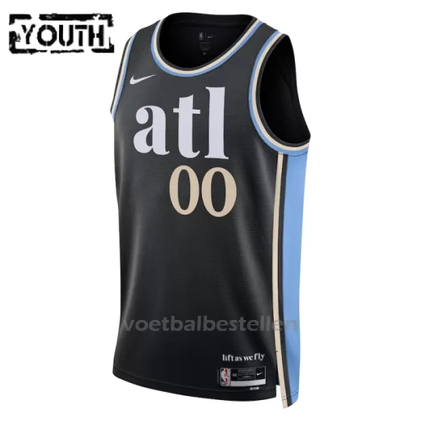 Atlanta Hawks NBA Shirt City Edition Swingman 23/24 Kinderen Zwart