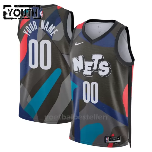 Brooklyn Nets NBA Shirt City Edition Swingman 23/24 Kinderen Zwart