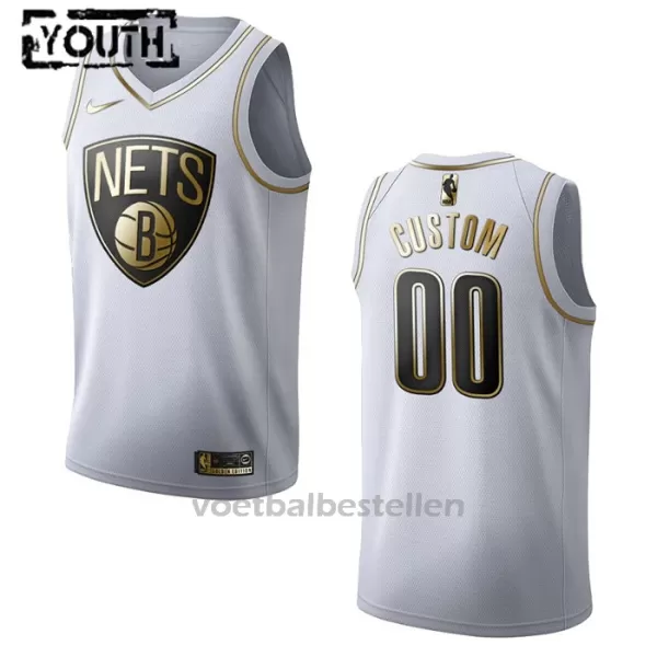 Brooklyn Nets NBA Shirt Golden Edition Swingman Kinderen Wit