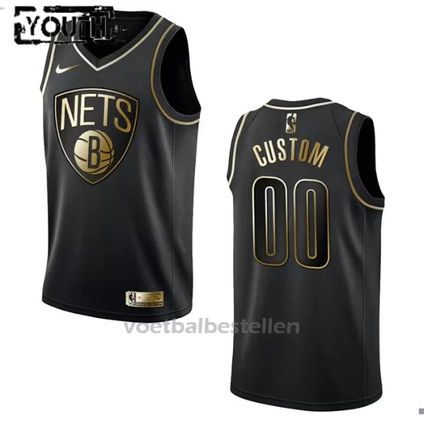 Brooklyn Nets NBA Shirt Golden Edition Swingman Kinderen Zwart