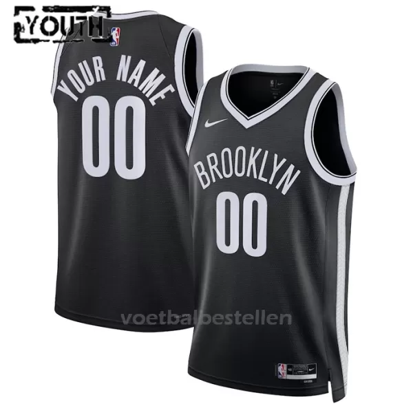 Brooklyn Nets NBA Shirt Icon Edition Swingman 23/24 Kinderen Zwart