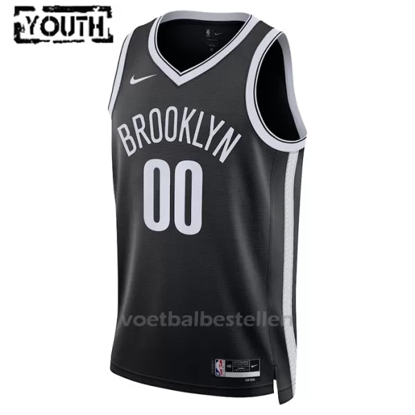 Brooklyn Nets NBA Shirt Icon Edition Swingman 23/24 Kinderen Zwart