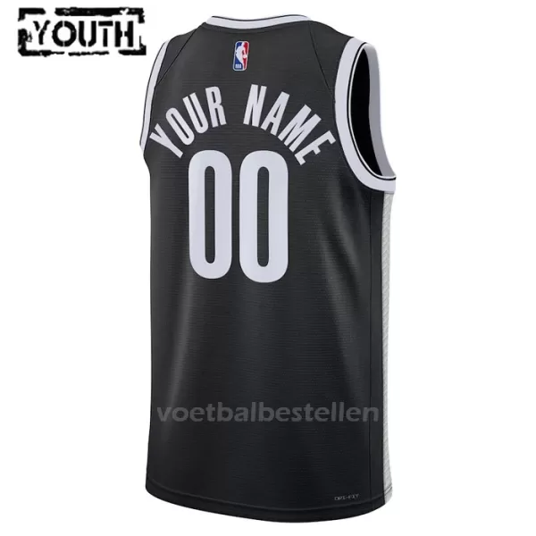 Brooklyn Nets NBA Shirt Icon Edition Swingman 23/24 Kinderen Zwart