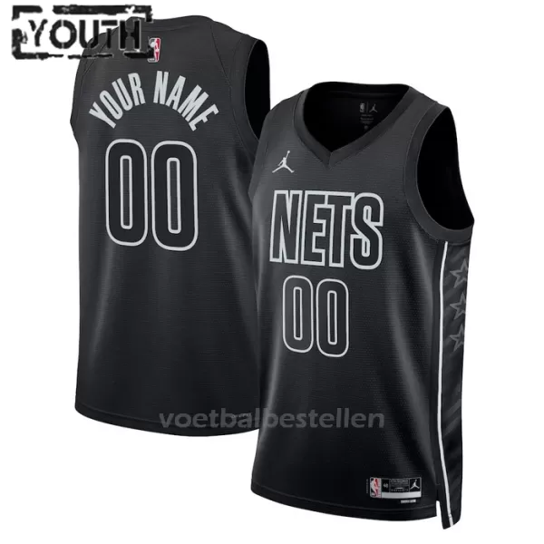 Brooklyn Nets NBA Shirt Statement Edition Swingman 23/24 Kinderen Zwart