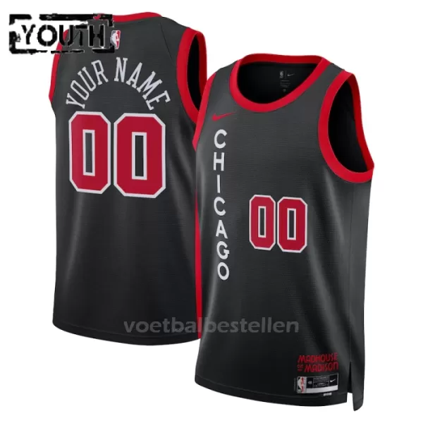 Chicago Bulls NBA Shirt City Edition Swingman 23/24 Kinderen Zwart