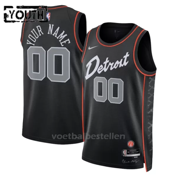 Detroit Pistons NBA Shirt City Edition Swingman 23/24 Kinderen Zwart