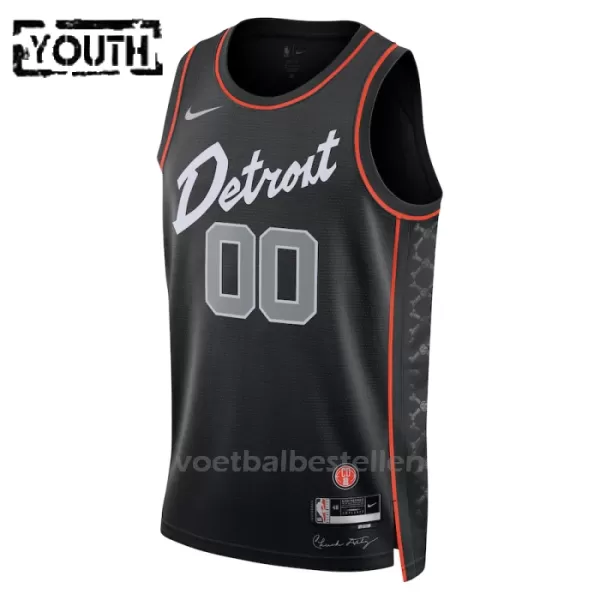 Detroit Pistons NBA Shirt City Edition Swingman 23/24 Kinderen Zwart