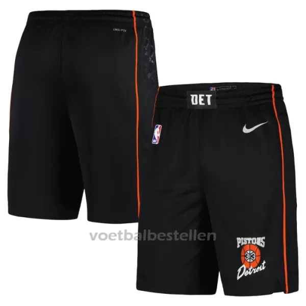 Detroit Pistons Shorts City Edition Swingman Zwart