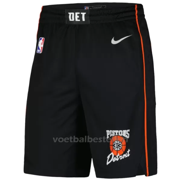 Detroit Pistons Shorts City Edition Swingman Zwart