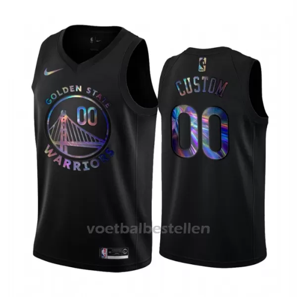 Golden State Warriors NBA Shirt HWC Iridescent Swingman Zwart