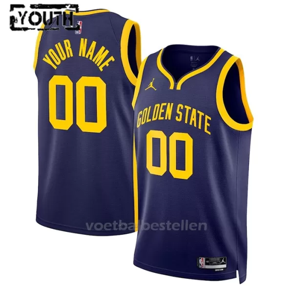 Golden State Warriors NBA Shirt Statement Edition Swingman 23/24 Kinderen Navy