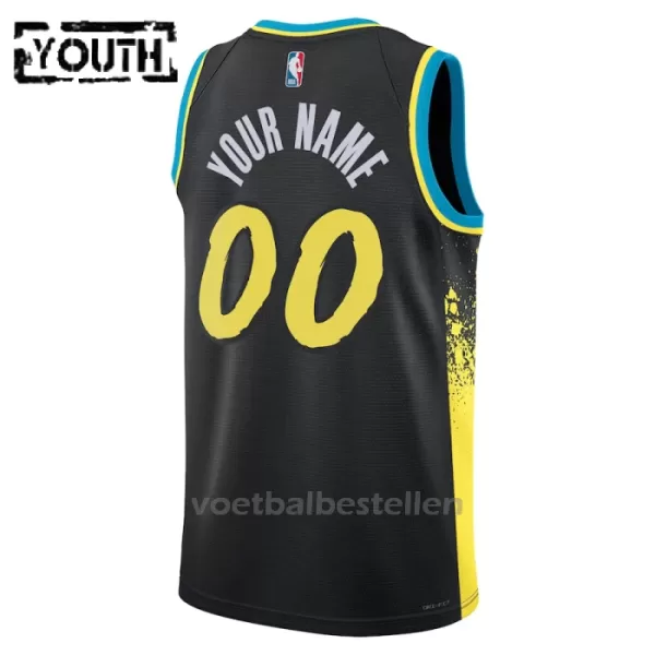 Indiana Pacers NBA Shirt City Edition Swingman 23/24 Kinderen Zwart