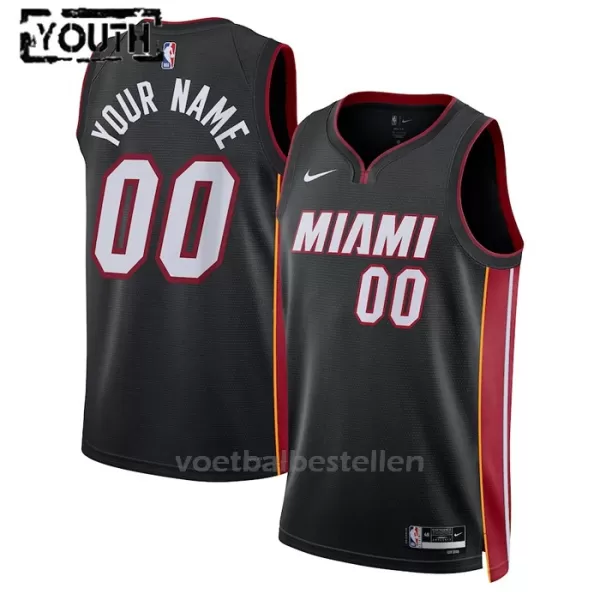 Miami Heat NBA Shirt Icon Edition Swingman 23/24 Kinderen Zwart