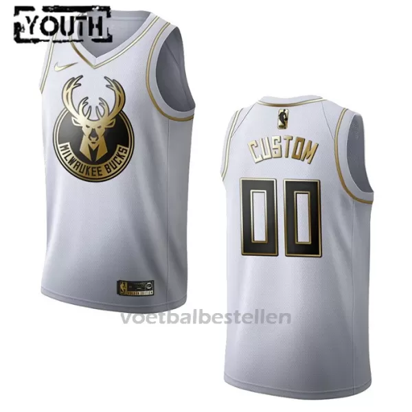 Milwaukee Bucks NBA Shirt Golden Edition Swingman Kinderen Wit