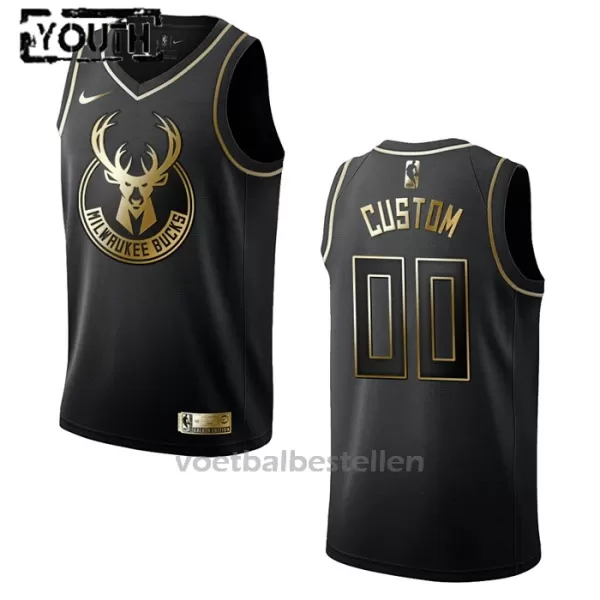 Milwaukee Bucks NBA Shirt Golden Edition Swingman Kinderen Zwart