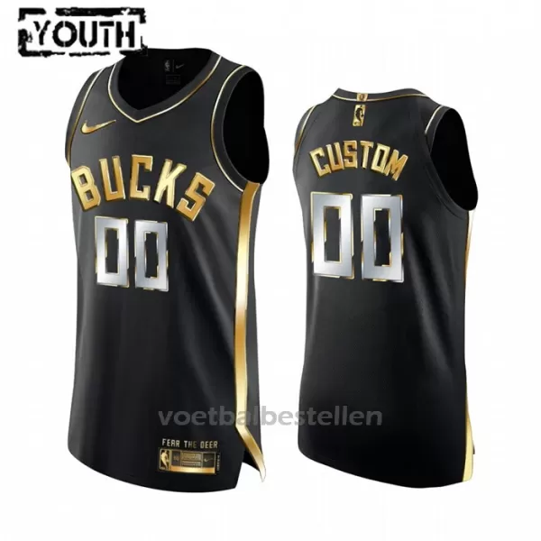 Milwaukee Bucks NBA Shirt Golden Edition Swingman Kinderen Zwart