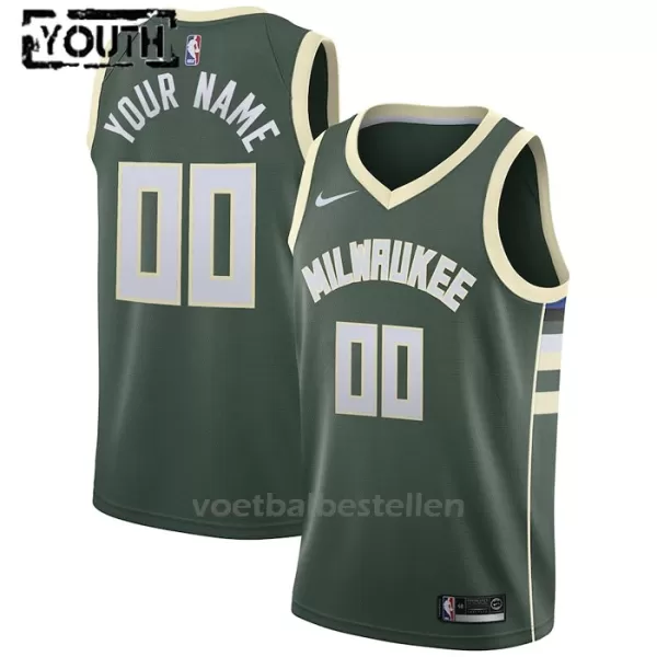 Milwaukee Bucks NBA Shirt Icon Edition Swingman 23/24 Kinderen Groente