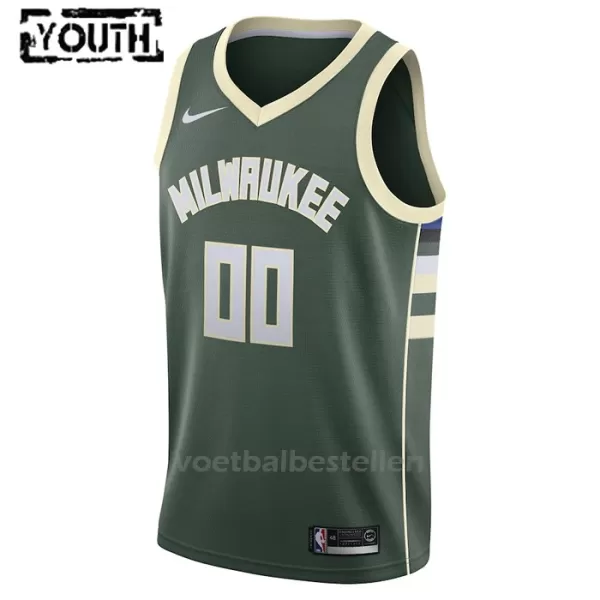 Milwaukee Bucks NBA Shirt Icon Edition Swingman 23/24 Kinderen Groente