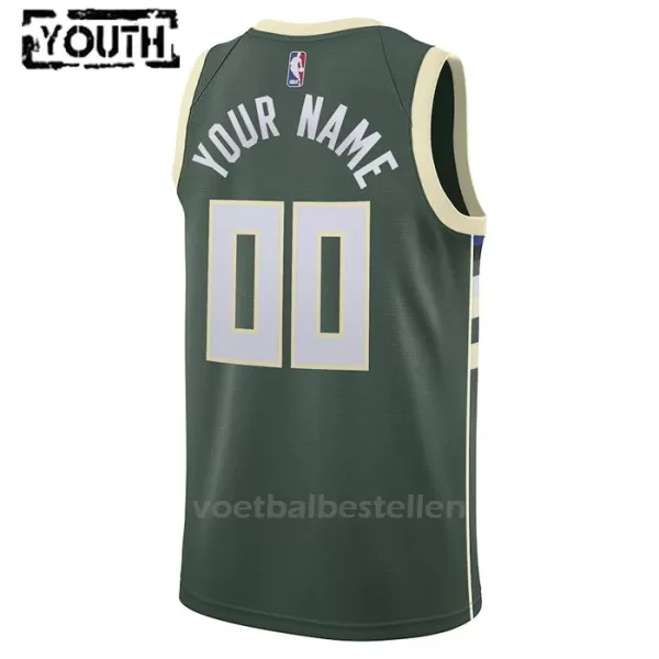 Milwaukee Bucks NBA Shirt Icon Edition Swingman 23/24 Kinderen Groente